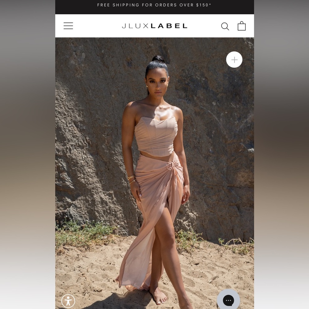 Jluxlabel 	
Tan Taste Of Summer Skirt Set
